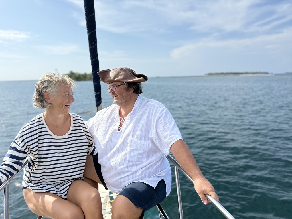 Jutta und Christian an Bord der Freespirit